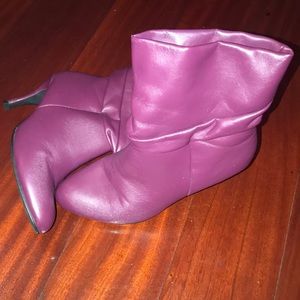 Dark Purple Booties